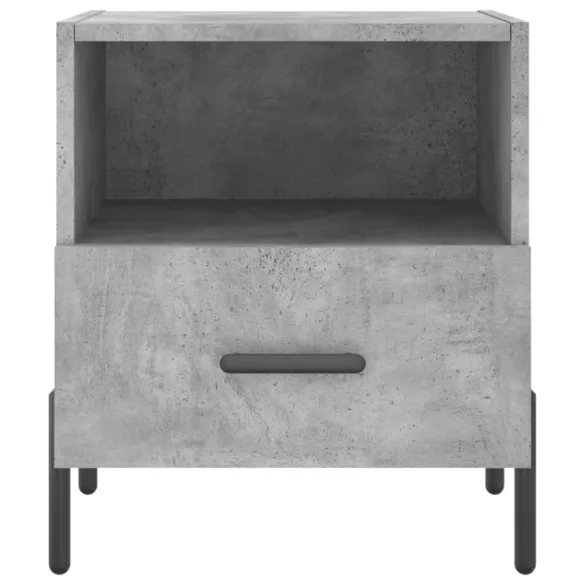 2 db betonszürke szerelt fa éjjeliszekrény 40 x 35 x 47,5 cm
