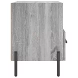 2 db szürke sonoma színű szerelt fa éjjeliszekrény 40x35x47,5cm
