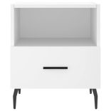 2 db fehér szerelt fa éjjeliszekrény 40 x 35 x 47,5 cm