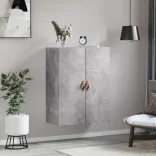 betonszürke fali szekrény 69,5x34x90 cm