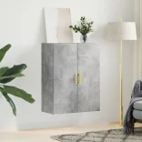 betonszürke fali szekrény 69,5x34x90 cm