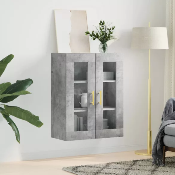betonszürke fali szekrény 69,5x34x90 cm