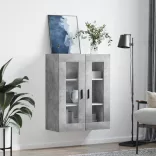 betonszürke fali szekrény 69,5x34x90 cm