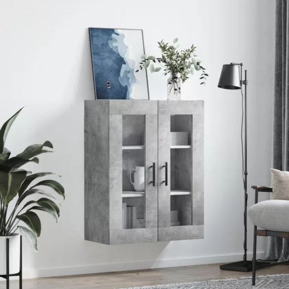 betonszürke fali szekrény 69,5x34x90 cm