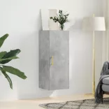 betonszürke fali szekrény 34,5 x 34 x 90 cm