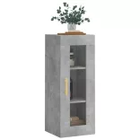 betonszürke fali szekrény 34,5 x 34 x 90 cm