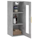 betonszürke fali szekrény 34,5 x 34 x 90 cm