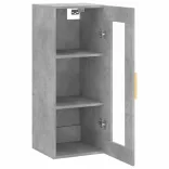 betonszürke fali szekrény 34,5 x 34 x 90 cm