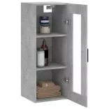 betonszürke fali szekrény 34,5 x 34 x 90 cm