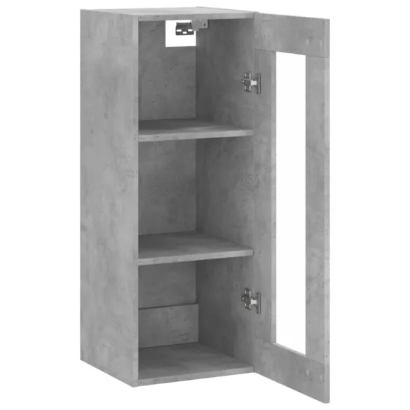 betonszürke fali szekrény 34,5 x 34 x 90 cm