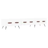 fehér szerelt fa TV-szekrény 150 x 35 x 55 cm