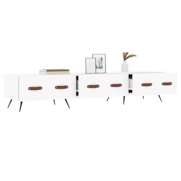 fehér szerelt fa TV-szekrény 150 x 35 x 55 cm