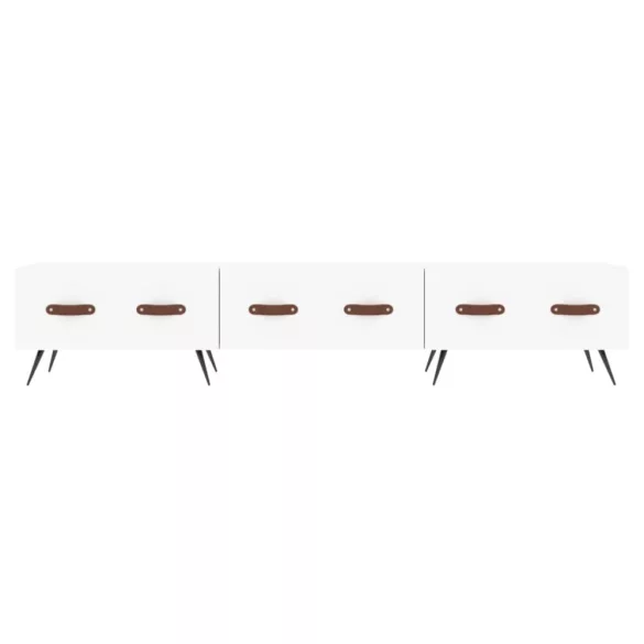 fehér szerelt fa TV-szekrény 150 x 35 x 55 cm