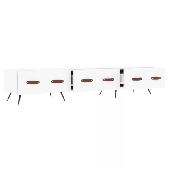 fehér szerelt fa TV-szekrény 150 x 35 x 55 cm