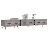 szürke sonoma színű szerelt fa TV-szekrény 150x36x50 cm