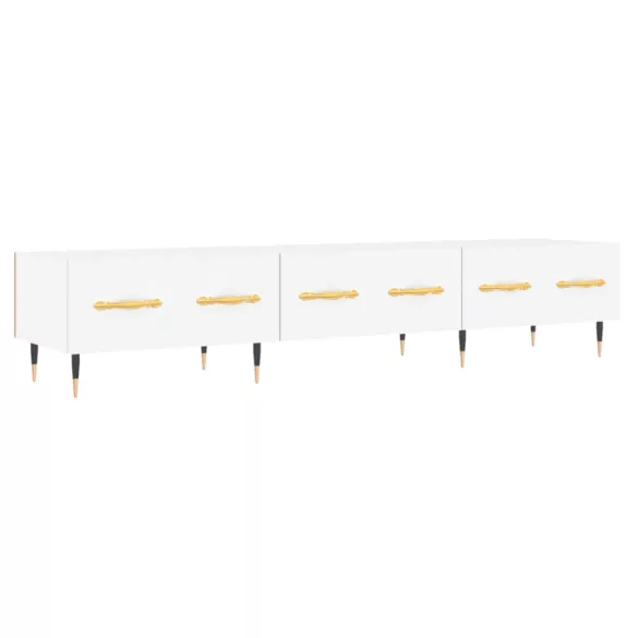 fehér szerelt fa TV-szekrény 150 x 35 x 55 cm