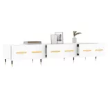 fehér szerelt fa TV-szekrény 150 x 35 x 55 cm