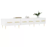 fehér szerelt fa TV-szekrény 150 x 35 x 55 cm