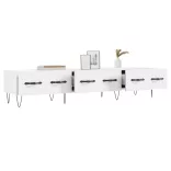 fehér szerelt fa TV-szekrény 150 x 35 x 55 cm