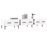 fehér szerelt fa TV-szekrény 150 x 35 x 55 cm