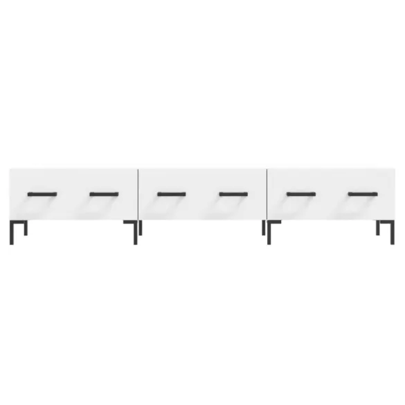 fehér szerelt fa TV-szekrény 150 x 35 x 55 cm