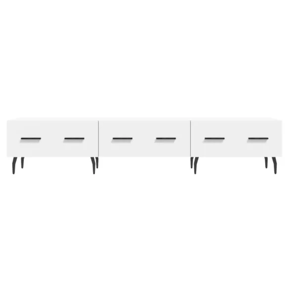 fehér szerelt fa TV-szekrény 150 x 35 x 55 cm