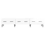 fehér magasfényű szerelt fa TV-szekrény 150x36x30 cm