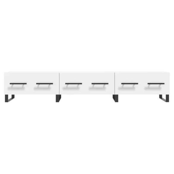 fehér szerelt fa TV-szekrény 150 x 35 x 55 cm