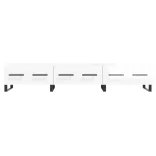 fehér magasfényű szerelt fa TV-szekrény 150x36x30 cm