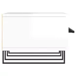 fehér magasfényű szerelt fa TV-szekrény 150x36x30 cm