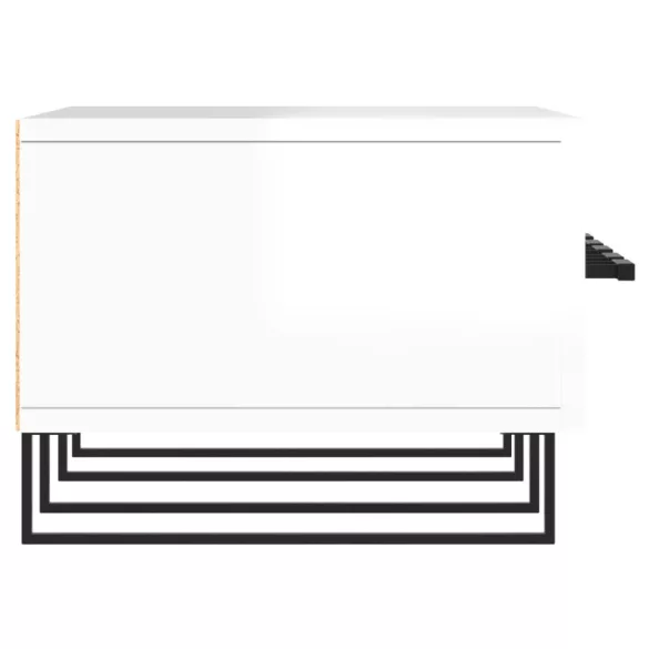 fehér magasfényű szerelt fa TV-szekrény 150x36x30 cm