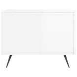 2 db magasfényű fehér szerelt fa dohányzóasztal 50 x 50 x 40 cm