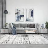 2 db betonszürke szerelt fa dohányzóasztal 50 x 50 x 40 cm