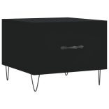 fekete szerelt fa dohányzóasztal 50 x 50 x 40 cm