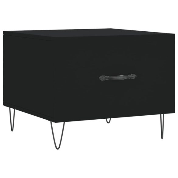 fekete szerelt fa dohányzóasztal 50 x 50 x 40 cm