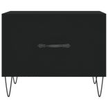 fekete szerelt fa dohányzóasztal 50 x 50 x 40 cm