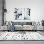 2 db betonszürke szerelt fa dohányzóasztal 50 x 50 x 40 cm