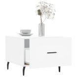 2 db fehér szerelt fa dohányzóasztal 50 x 50 x 40 cm