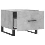 2 db betonszürke szerelt fa dohányzóasztal 50 x 50 x 40 cm