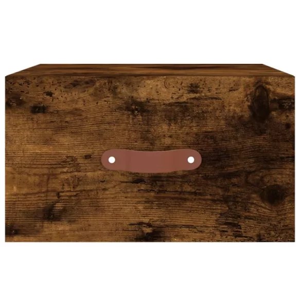 füstös tölgy színű falra szerelhető éjjeliszekrény 35x35x20 cm