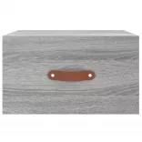 szürke sonoma falra szerelhető éjjeliszekrény 35x35x20 cm