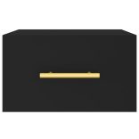 fekete falra szerelhető éjjeliszekrény 35x35x20 cm