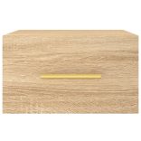 sonoma tölgy színű falra szerelhető éjjeliszekrény 35x35x20 cm