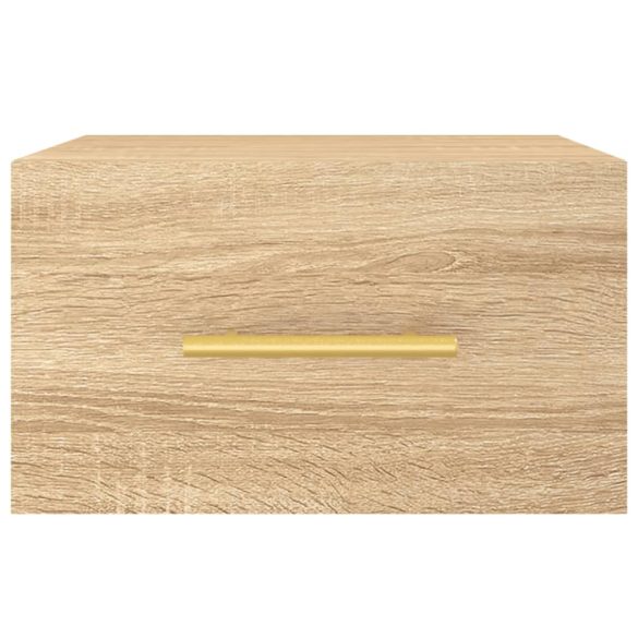 sonoma tölgy színű falra szerelhető éjjeliszekrény 35x35x20 cm