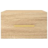 2 db sonoma tölgy falra szerelhető éjjeliszekrény 35x35x20 cm