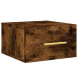 füstös tölgy színű falra szerelhető éjjeliszekrény 35x35x20 cm