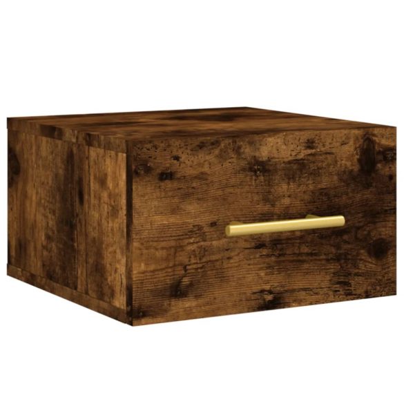 füstös tölgy színű falra szerelhető éjjeliszekrény 35x35x20 cm