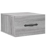 szürke sonoma falra szerelhető éjjeliszekrény 35x35x20 cm