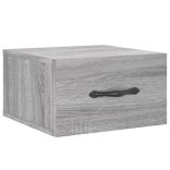 2 db szürke sonoma falra szerelhető éjjeliszekrény 35x35x20 cm