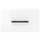 2 db magasfényű fehér fali éjjeliszekrény 35x35x20 cm